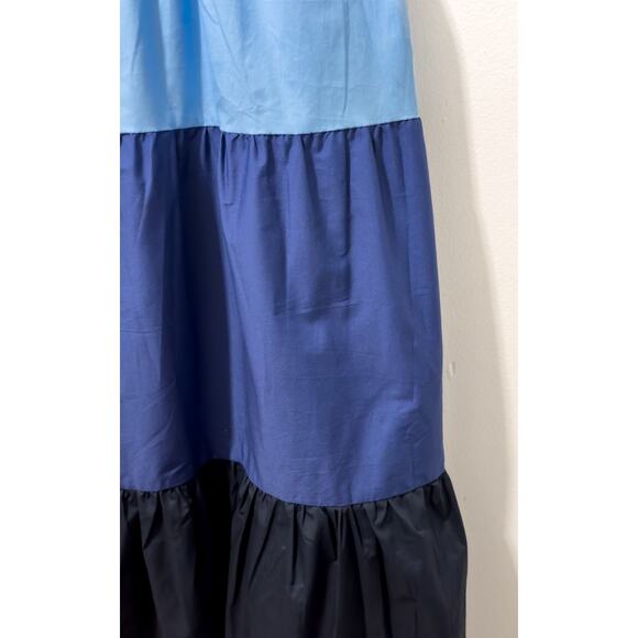 NWT: Moon River - Women's Blue, Colorblock, Maxi Dress (size Small) - Picture 4 of 4